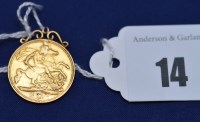 Lot 14 - An Edward VII gold half sovereign (date...