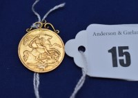 Lot 15 - An Edward VII gold half sovereign (date...