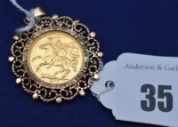 Lot 35 - An Elizabeth II gold half sovereign, 1973, in...