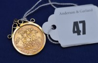 Lot 47 - An Edward VII gold half sovereign, 1908, in...