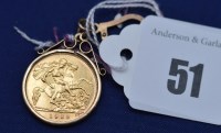 Lot 51 - An Elizabeth II gold half sovereign, 1982, in...
