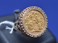 Lot 69 - A George V gold sovereign, 1925, in 9ct....
