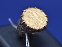 Lot 86 - A George V gold half sovereign, 1911, in 9ct....