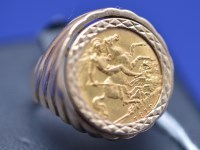 Lot 106 - A George V gold half sovereign, 1912, in 9ct....