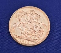 Lot 145 - An Edward VII gold sovereign, 1910.