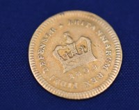 Lot 156 - A George III gold third guinea, 1808.