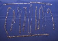 Lot 253 - A large quantity of fine link chain necklaces,...