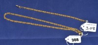 Lot 308 - A 9ct. yellow gold matching necklace and...