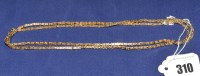 Lot 310 - A 9ct. yellow gold necklace of knotted links,...