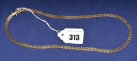 Lot 313 - A 9ct. yellow gold chain necklace, of...