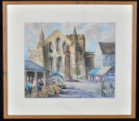 Lot 96 - Paul R*** Whitehouse - ''Market Day, Hexham''...