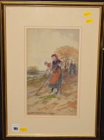Lot 105 - Victor Noble Rainbird - potato gatherers,...