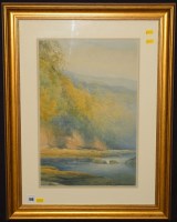 Lot 106 - Thomas Edward Churnside - a river gorge,...