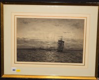 Lot 202 - William Thomas Nichols Boyce - sailing ship...