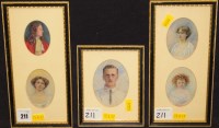 Lot 211 - Leslie Moore - a miniature portrait of Sir...