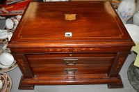 Lot 354 - An early 20th Century inlaid mahogany canteen,...