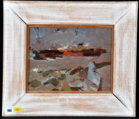 Lot 144 - Thomas Watt (b.1951- ) ''Tug at the breakwater,...