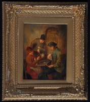 Lot 153 - 19th Century Dutch School Three men in a...