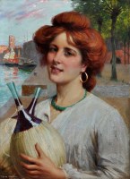 Lot 164 - Thomas Eyre Macklin, RBA (1863-1943) A young...