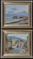 Lot 190 - Owen Bowen (1873-1967) A village street scene,...