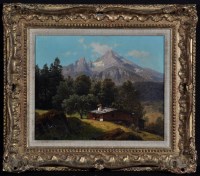 Lot 198 - Adalbert Waagen (German 1834-1898) A chalet in...