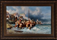 Lot 220 - Consalvo Carelli (Italian 1818-1900) ''Napoli''...
