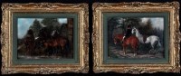 Lot 256 - 19th Century British School A team of coach...