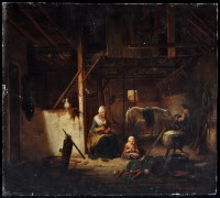 Lot 263 - J*** Venneman (Belgian 19th Century) A family...
