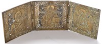 Lot 368 - A 19th Century enamelled brass Russian...