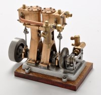 Lot 421 - A scratch built vertical twin cylinder engine,...