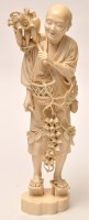 Lot 547 - Large Japanese Meiji period ivory figure of a...