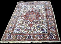 Lot 959 - An Isfahan carpet, the central rosette on...