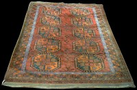 Lot 967 - A Bokhara carpet, with ten teke-type...
