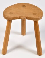 Lot 1066 - Robert ''Mouseman'' Thompson: an oak milking...
