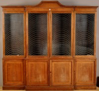 Lot 1121 - An Edwardian style mahogany breakfront...