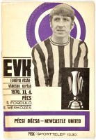 Lot 217 - Pecsi Dozsa v Newcastle United Fairs Cup,...