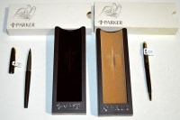Lot 40 - A Parker Falcon fountain and ballpoint pen set,...