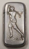 Lot 54 - An early 20th Century tin vesta case of...