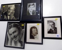 Lot 143 - A selection of signed photographs, of: John...