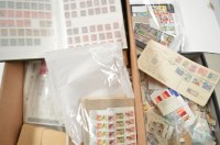 Lot 160 - A box containing first day covers; album...