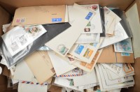 Lot 161 - A box containing hundreds of first day covers,...