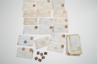 Lot 164 - A collection of mid 19th Century stamped...