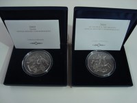Lot 201 - Two annual history commemorative silver coins,...