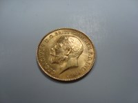 Lot 218 - A George V gold half sovereign, 1914.