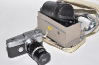 Lot 360 - An Olympus-Pen F half-frame SLR camera...