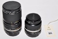 Lot 371 - A Nikkor 28-85mm f3.5-4.5 zoom lens, and a...