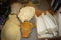 Lot 1027 - Resin cast model head of the Predator; and a...