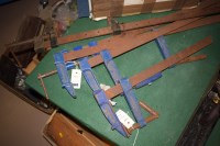 Lot 1063 - Five sash cramps, various.