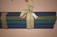 Lot 1118 - A bundle of six canvas covered rod tubes and...
