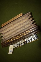 Lot 1211 - A late 19th Century inlaid accordion with...